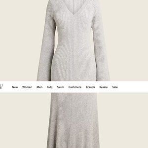 V-Neck Sweater Dress